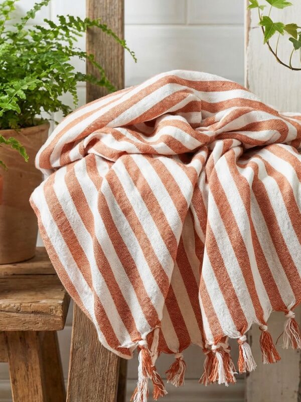 birlik1952 peşkir peştemal el havlusu hand towel traditional striped çizgili loom mutfak havlu kitchen whosale kara tezgah terracota kiremit turuncu orange