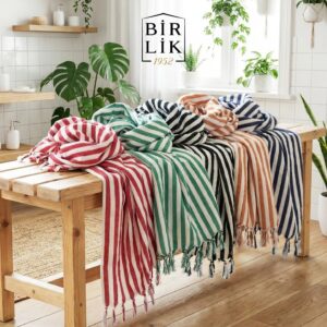 birlik1952 peşkir kurulama havlusu peştemal baş havlusu mutfak havlusu kitchen towel çizgili striped