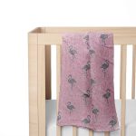 Lunanino Etamin Dokuma Battaniye Flamingo