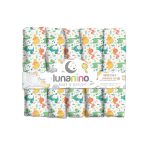 Lunanino Bebek Müslin Ağız Bezi Dinozor 5 Adet
