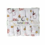 Lunanino Bebek Müslin Ağız Bezi Unicorn 5 Adet