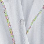 Lunanino Bornoz Seti Çiçekli Biyeli | %100 Pamuk - Görsel 2