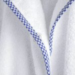 Lunanino Bornoz Seti Mavi Ekose Biyeli | %100 Pamuk - Görsel 2