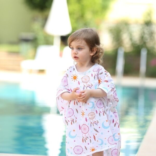 birlik1952 lunanino müslin bebek çocuk panço poncho müslin kumaş fabric muslin double gauze printed mihrimah