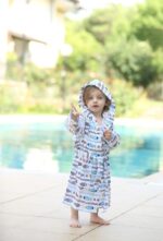 birlik1952 lunanino müslin bebek çocuk panço poncho müslin kumaş fabric muslin double gauze printed marin