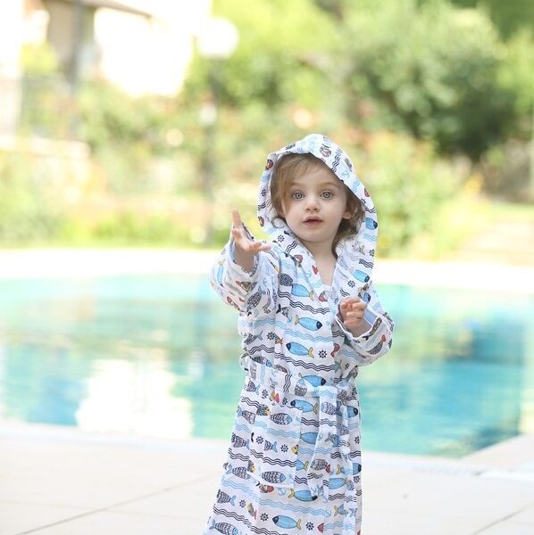 birlik1952 lunanino müslin bebek çocuk panço poncho müslin kumaş fabric muslin double gauze printed marin