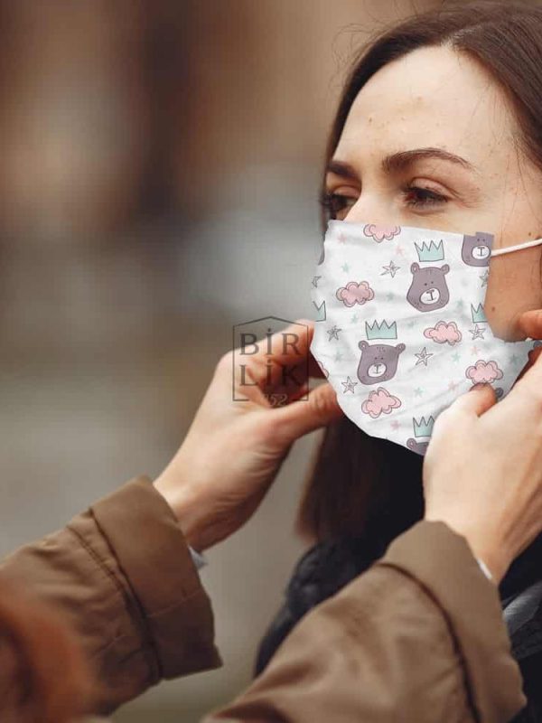 birlik1952 desenli yıkanabilir kumaş maske korona virüs