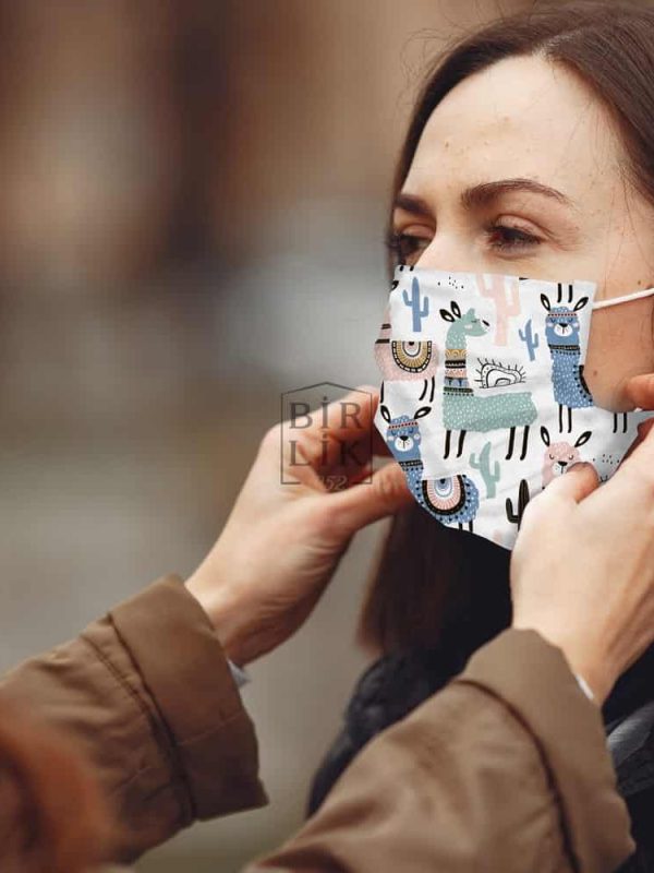 birlik1952 desenli yıkanabilir kumaş maske korona virüs
