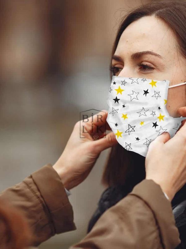 birlik1952 desenli yıkanabilir kumaş maske korona virüs