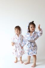 birlik1952 2 kat müslin kumaş gauze bathrobe robe bornoz baby child baskılı printed whosale toptan tekstil denizli flamingo