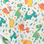 Lunanino Müslin Bebek Çocuk Bornoz Dinozor - Görsel 4