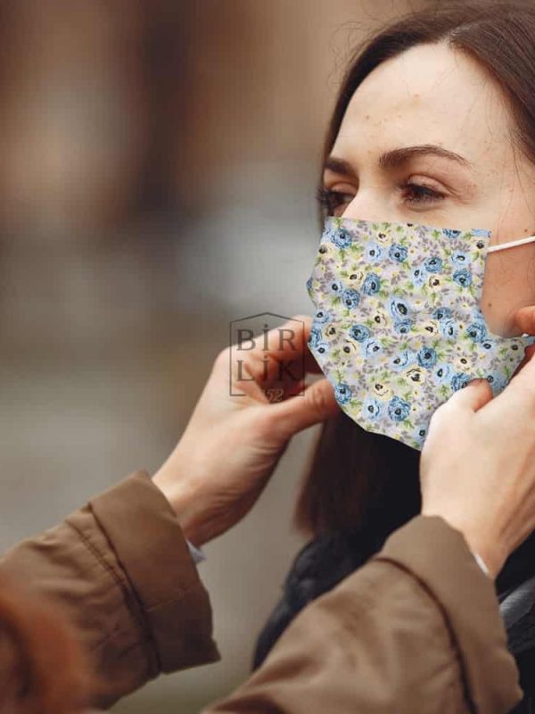 birlik1952 desenli yıkanabilir kumaş maske korona virüs