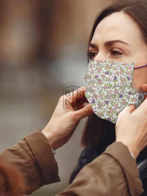 birlik1952 desenli yıkanabilir kumaş maske korona virüs