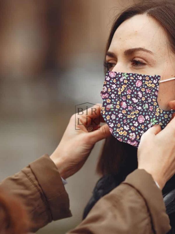 birlik1952 desenli yıkanabilir kumaş maske korona virüs