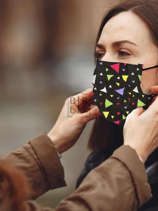 birlik1952 desenli yıkanabilir kumaş maske korona virüs