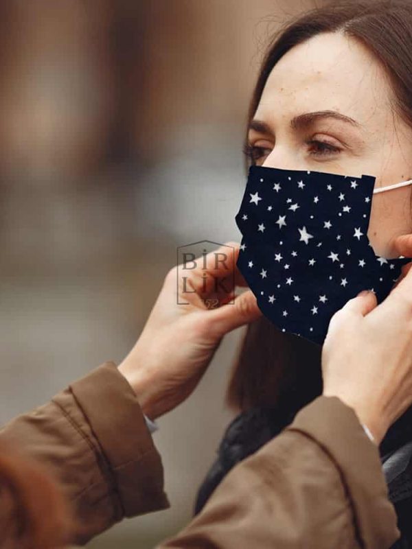 birlik1952 desenli yıkanabilir kumaş maske korona virüs