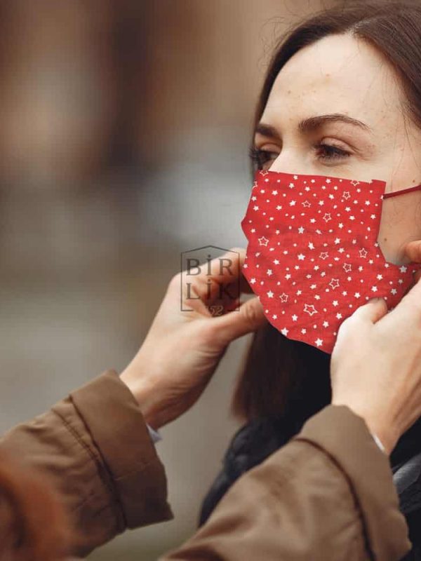 birlik1952 desenli yıkanabilir kumaş maske korona virüs