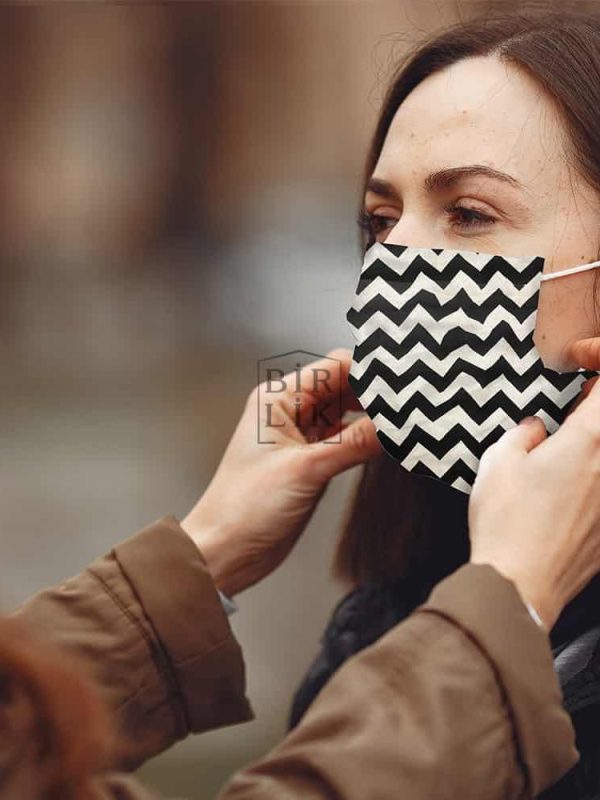 birlik1952 desenli yıkanabilir kumaş maske korona virüs