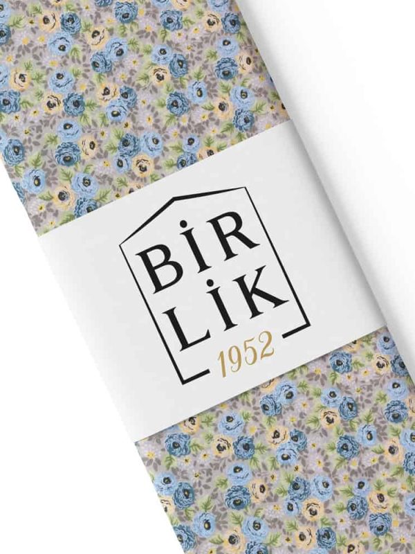 birlik1952 poplin akfil pamuklu nevresimlik kumaş