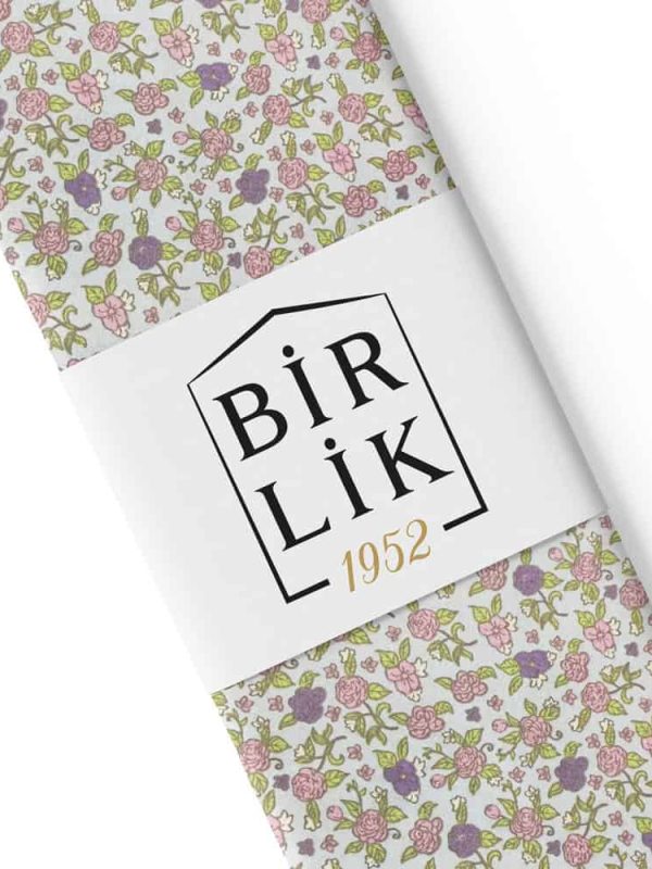 birlik1952 poplin akfil pamuklu nevresimlik kumaş
