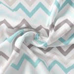 Poplin %100 Pamuklu Kumaş Zigzag Renkli - Görsel 2