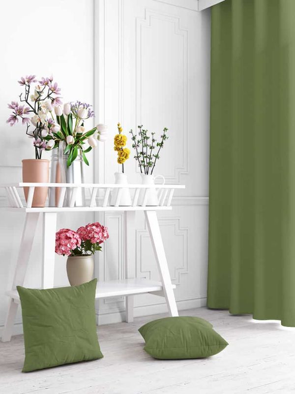 çok amaçlı kumaş tek kanat perde yeşil