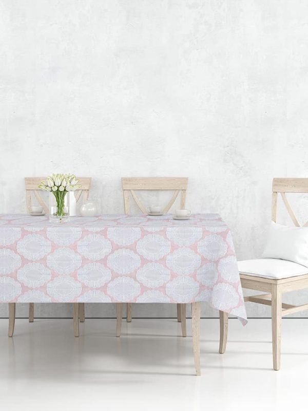 dertsiz masa örtüsü papatya pembe