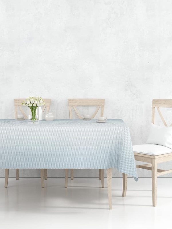 dertsiz masa örtüsü pike dokulu turkuaz