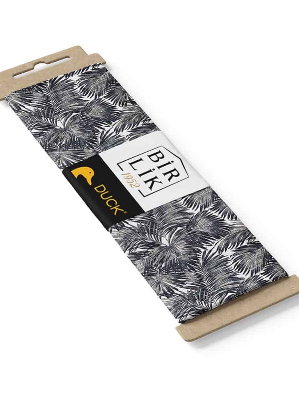 duck kumaş panama ketenitropikal yapraklar lacivert