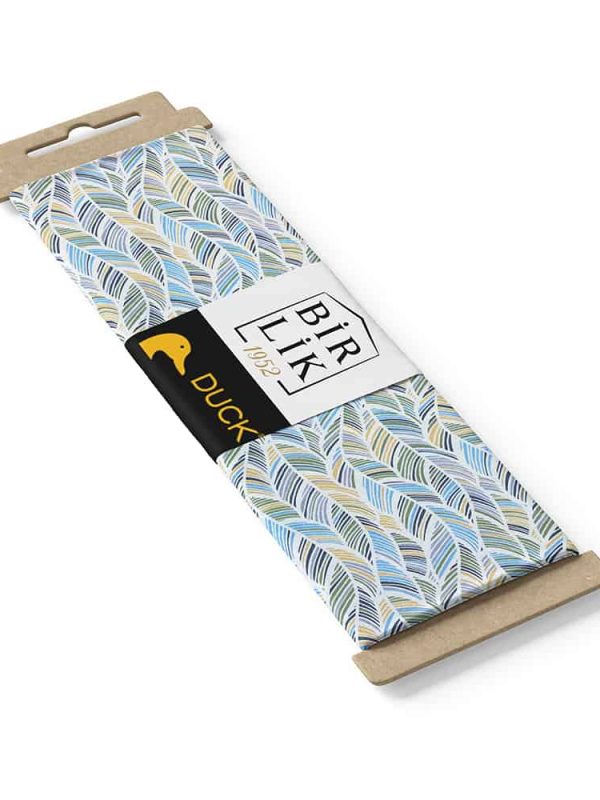 duck kumaş panama keteni tüy desen mavi