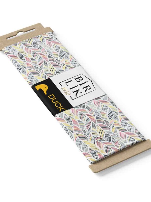 duck kumaş panama keteni tüy desen sarı