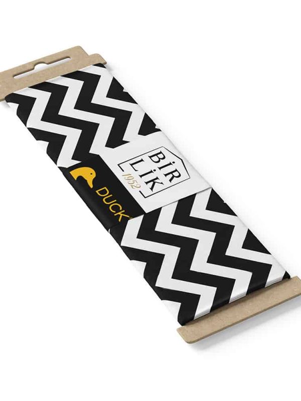 duck kumaş panama keteni zigzag siyah