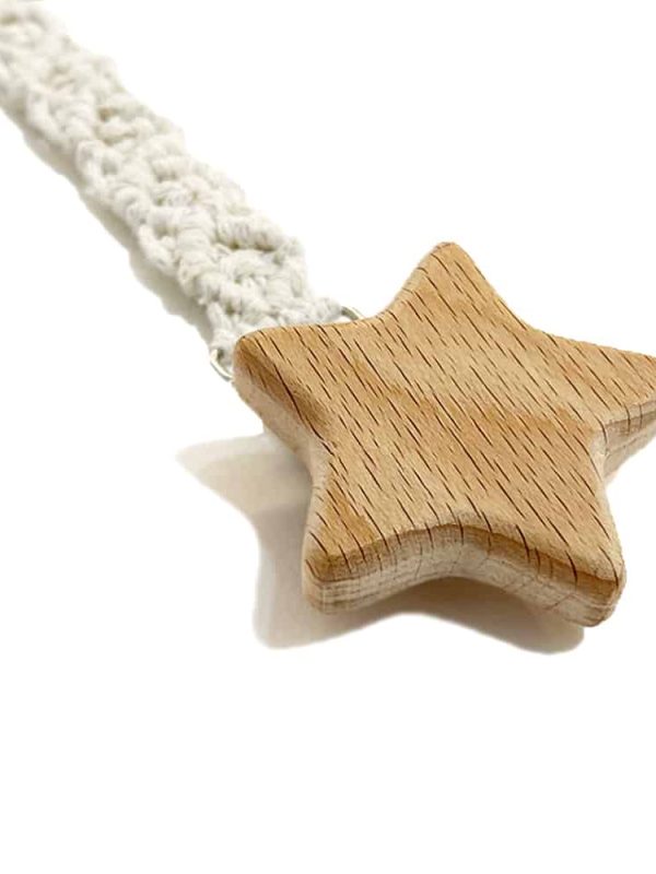 emzik askısı ekru yıldız makrome