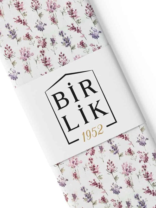 poplin kumaş anger garden mor