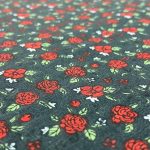 Poplin %100 Pamuklu Kumaş Kırmızı Karanfil - Görsel 2