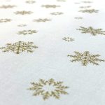 Poplin %100 Pamuklu Kumaş Kar Tanesi Yaldızlı - Görsel 2