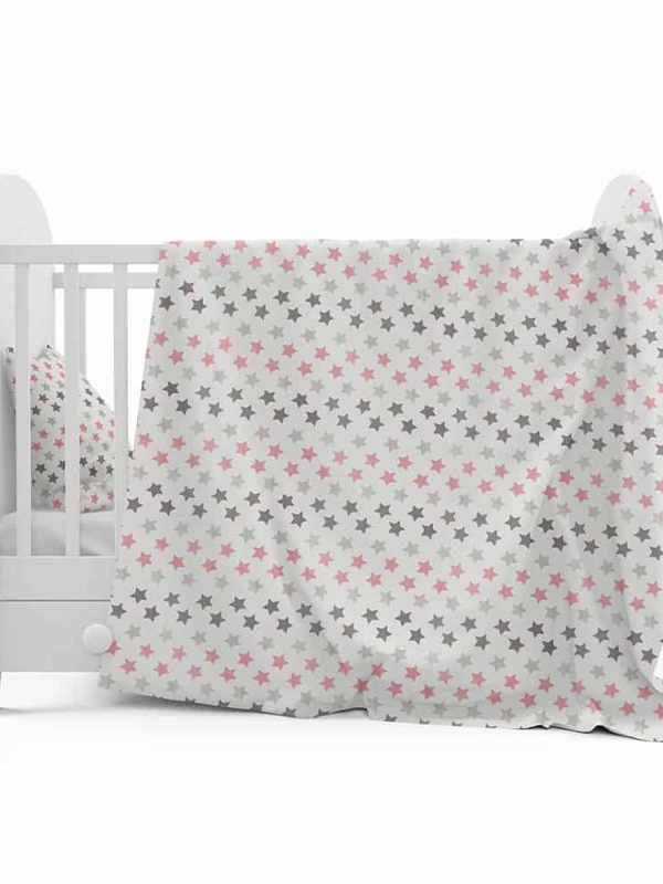 bebek nevresim takımı yıldız geçidi pembe