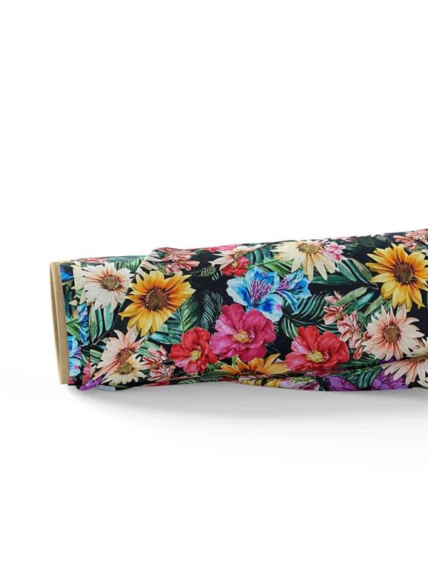 emprime viskon kumaş elbiselik