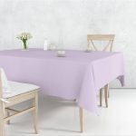 Çok Amaçlı Dekoratif Kumaş Masa Örtüsü Açık Lila - Görsel 2