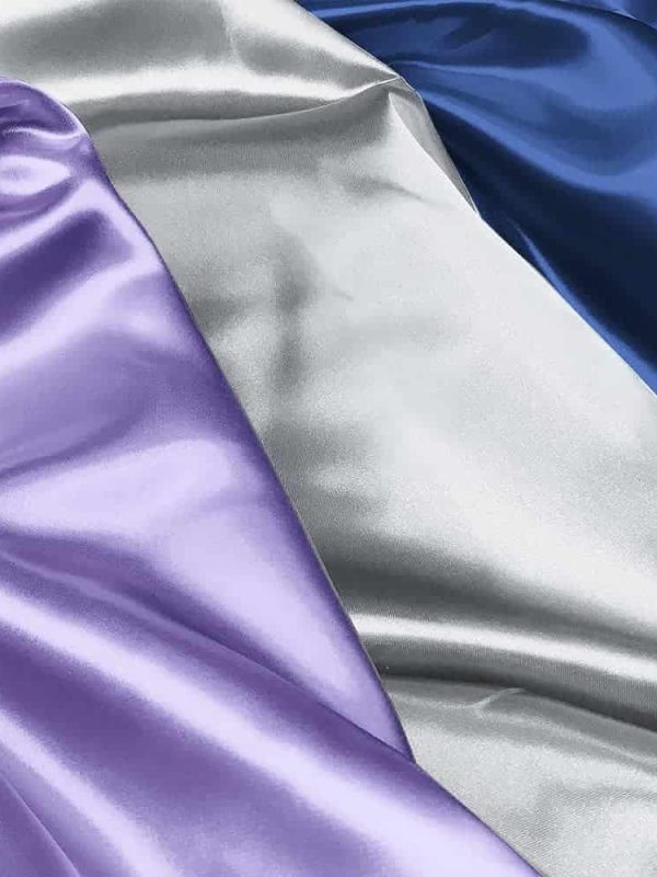 kristal parlak pamuk saten lila