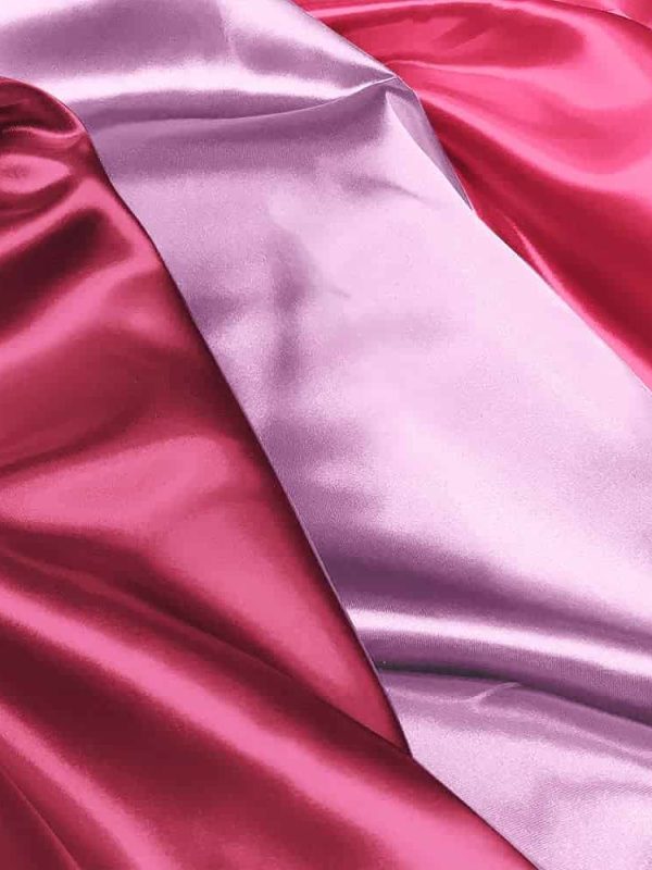 kristal parlak pamuk saten pembe