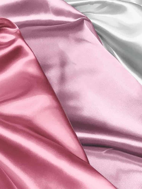 kristal parlak pamuk saten pink