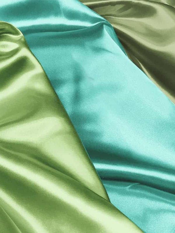 kristal parlak pamuk saten yeşil