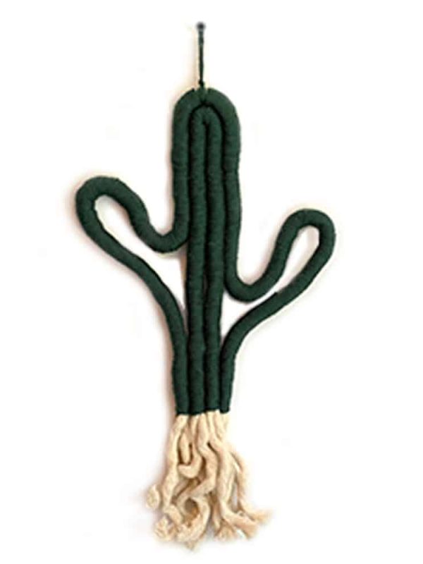 makrome kapı süsü kaktüs model