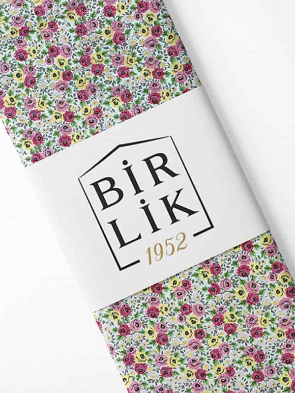 birlik1952 poplin perkal kumaş pamuklu çıtır desen çiçekli