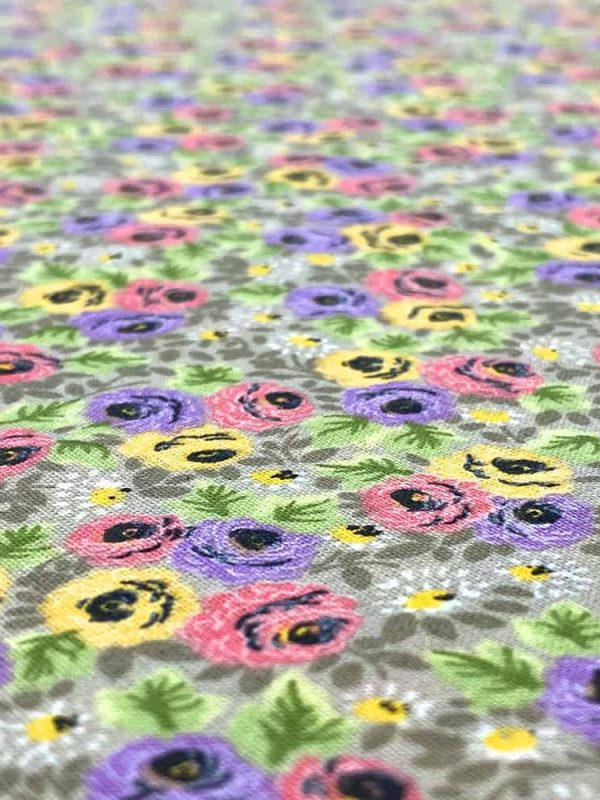 birlik1952 poplin perkal kumaş pamuklu çıtır desen çiçekli