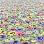 birlik1952 poplin perkal kumaş pamuklu çıtır desen çiçekli