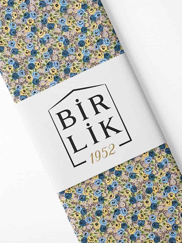 birlik1952 poplin perkal kumaş pamuklu çıtır desen çiçekli