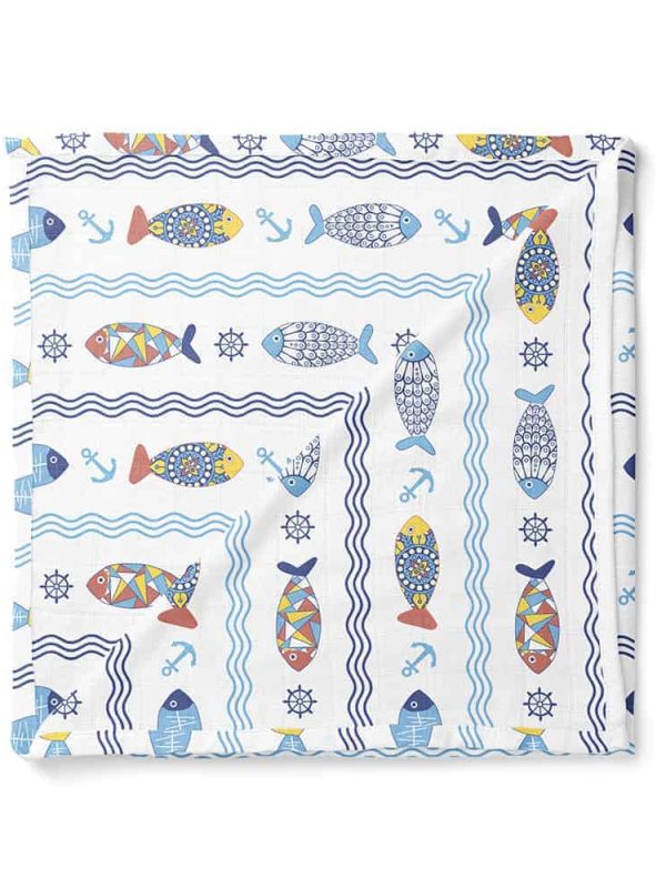 birlik1952 ipliq lunanino müslin çok amaçlı battaniye pamuklu meyve desen