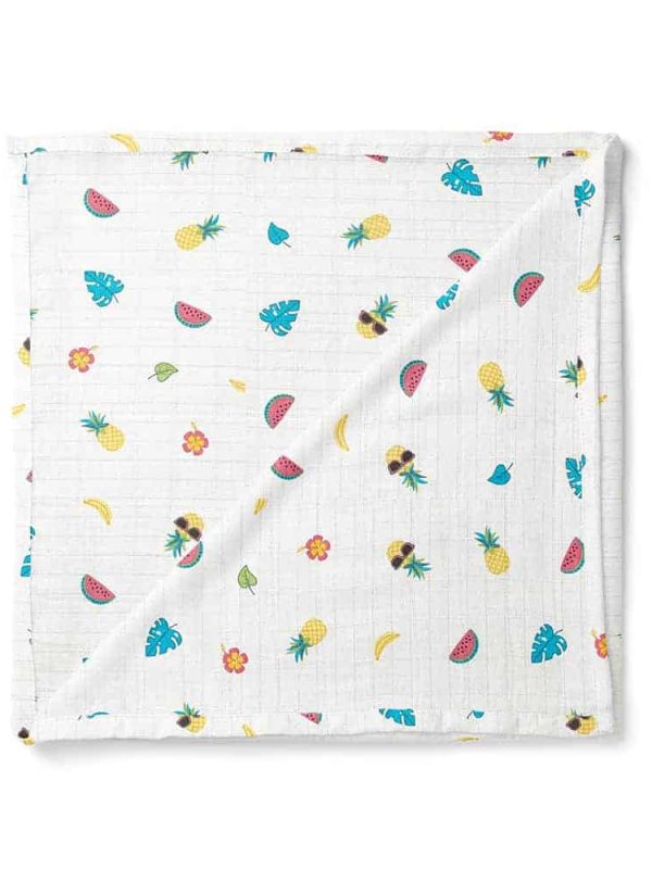 birlik1952 müslin çok amaçlı battaniye pamuklu meyve desen